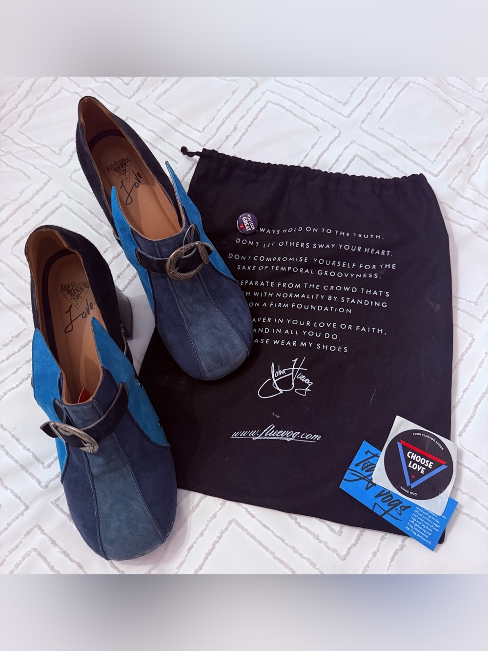 John Fluevog Summer of Love Amor Blue Clog
